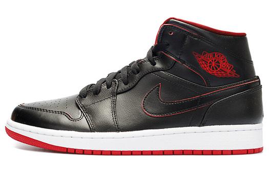 Кроссовки Jordan 1 Retro Mid Black Red White