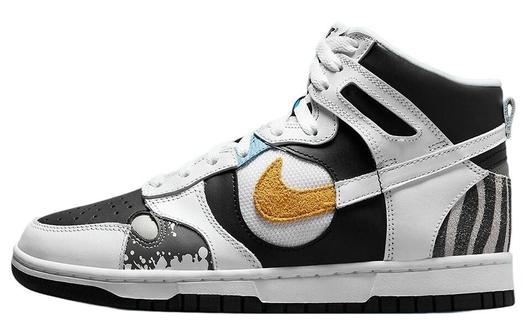 Кроссовки Nike Dunk High, белый/черный
