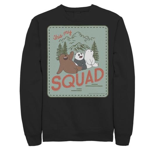 Мужской свитшот с нашивкой My Squad Cartoon Network We Bare Bears Licensed Character