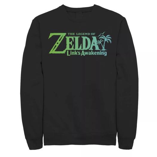 Мужской свитшот с градиентным логотипом The Legend Of Zelda Link's Awakening Licensed Character