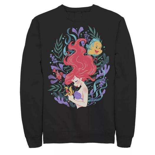 Мужской свитшот Disney The Little Mermaid Ariel Flounder and Sebastian Licensed Character