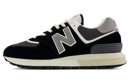 Кроссовки New Balance 574, классическая модель, черно-серо-белые