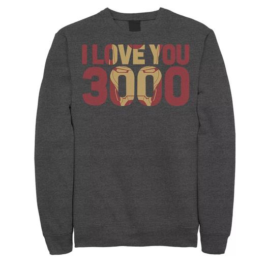 Мужской свитшот Marvel Avengers Endgame Iron Man I Love You 3000 Licensed Character