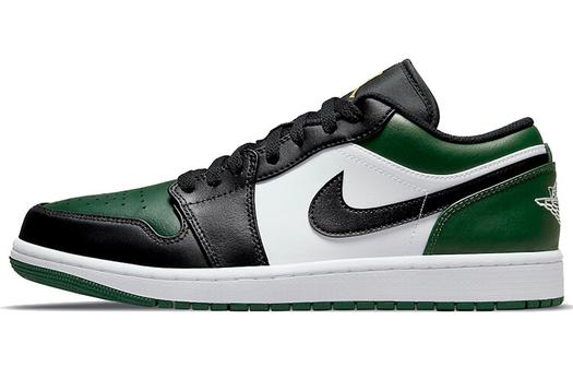 Кроссовки Jordan 1 с низким зеленым носком
