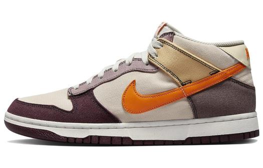 Кроссовки Nike Dunk Mid, кремово-белый/оранжевый