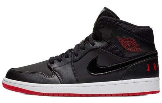 Кроссовки JORDAN 1 Mid Black University Red