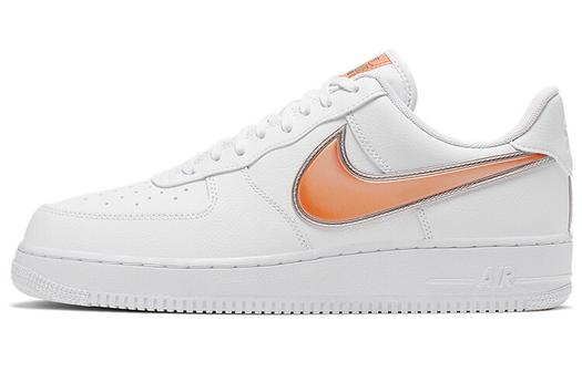 Кроссовки Nike Air Force 1 Low Oversized Swoosh White Orange Peel