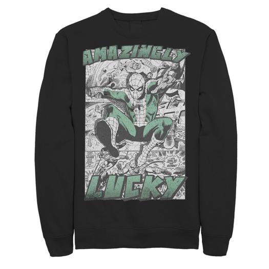Мужской свитшот Spider-Man Amazingly Lucky St. Патрика Marvel