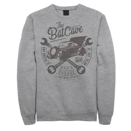 Мужской свитшот с текстовым плакатом The Bat Cave Circle DC Comics