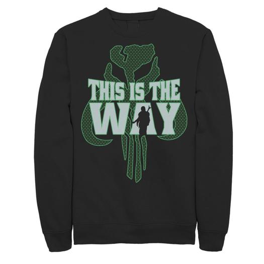 Мужской свитшот с логотипом и силуэтом Star Wars: The Mandalorian This Is The Way
