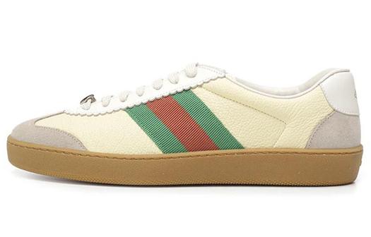 Кроссовки мужские Gucci G74 Web, низкие, кожаные, желтые