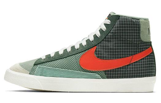 Кроссовки Nike Blazer Mid 77 Patch, зеленый/оранжевый