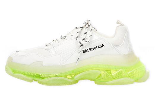 Кроссовки Balenciaga Triple S Clear Sole, платформа, флуоресцентный желтый