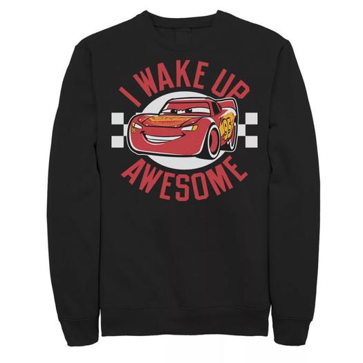 Мужской свитшот Cars 3 McQueen Wake Up Awesome Disney / Pixar