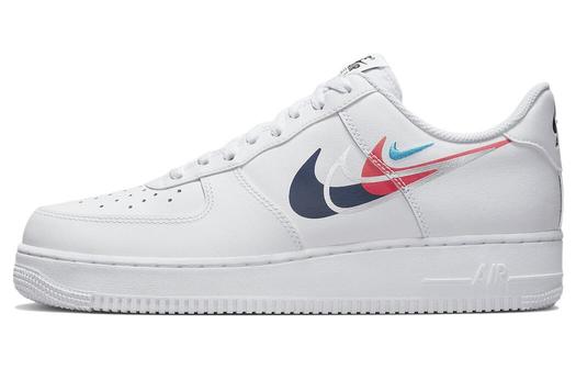 Кроссовки Nike Air Force 1 Low '07 Quadruple Swoosh White Navy Crimson