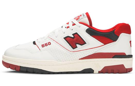 Кроссовки New Balance NB 550 Vintage Basketball Unisex, белый/красный