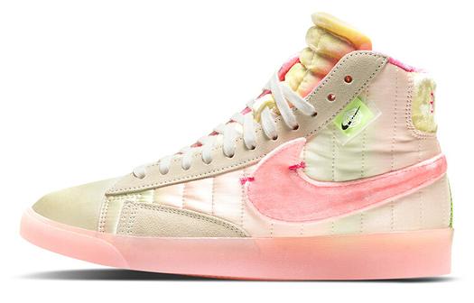 Кроссовки Nike Blazer Mid Rebel, бежевый/розовый