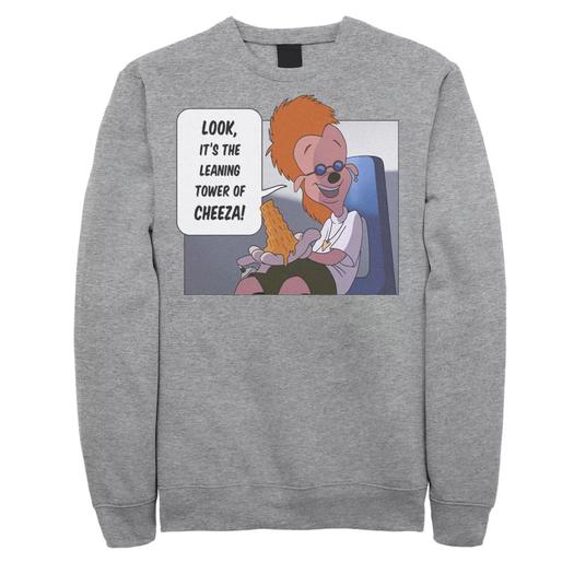 Мужской свитшот Disney A Goofy Movie Look It’s The Leaning Tower Of Cheeza Licensed Character