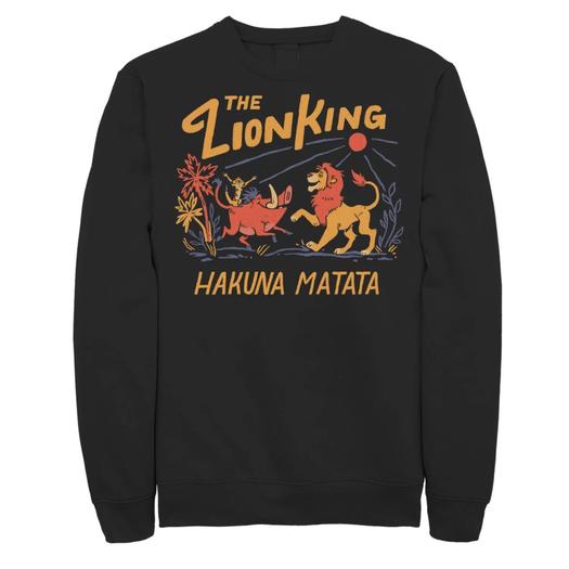 Мужской свитшот с жирным текстом Disney The Lion King Hakuna Matata Licensed Character