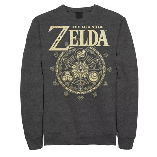 Мужской свитшот с круговой эмблемой и логотипом The Legend Of Zelda Licensed Character
