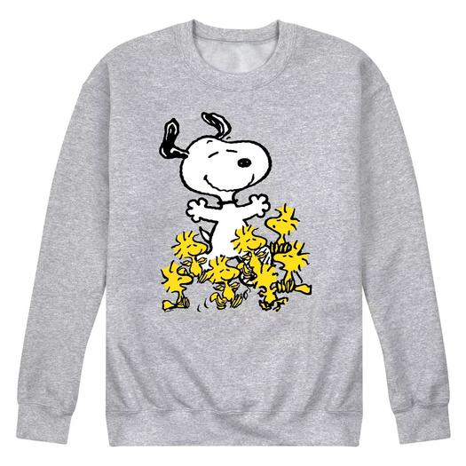 Мужской свитшот с рисунком Peanuts Snoopy Woodstock Dance Party Licensed Character