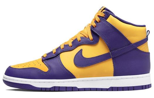 Кроссовки Nike Dunk High Lakers, желтый/фиолетовый