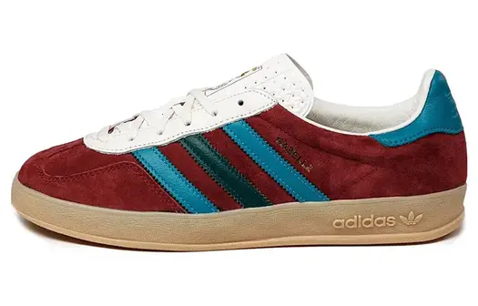 Кроссовки Adidas Originals Gazelle Skateboarding Unisex, темно-красный/голубой