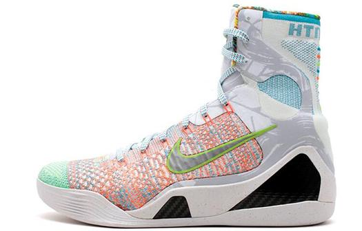 Кроссовки Nike Kobe 9 Elite, белый/оранжевый/светло-зеленый
