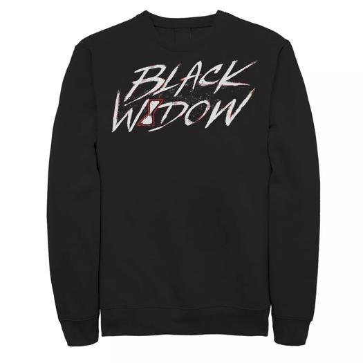 Мужской свитшот с надписью Marvel Black Widow Paint Splatter Licensed Character