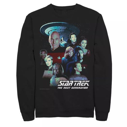 Мужской свитшот с портретами экипажа Star Trek Next Generation Licensed Character