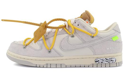 Кроссовки Nike Dunk Low Off-White Lot 39 Of 50, белый/коричневый