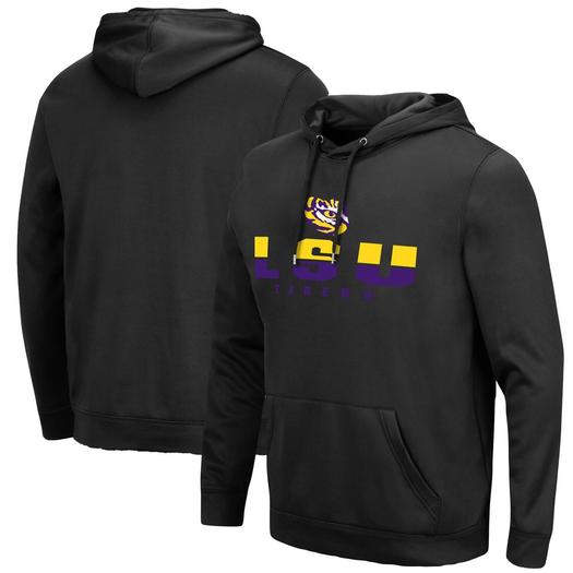 Мужской черный пуловер с капюшоном LSU Tigers Lantern Colosseum