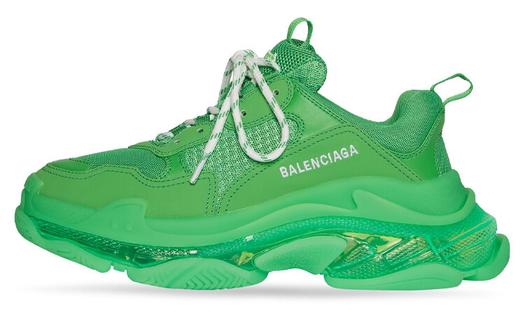 Кроссовки Balenciaga Triple S Clear Sole, зеленые