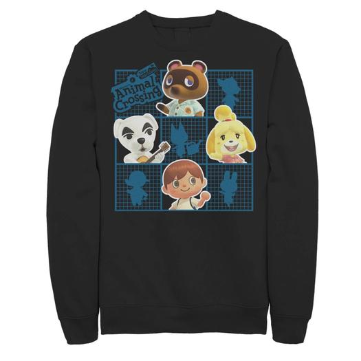 Мужской свитшот Animal Crossing Group Shot Grid Licensed Character