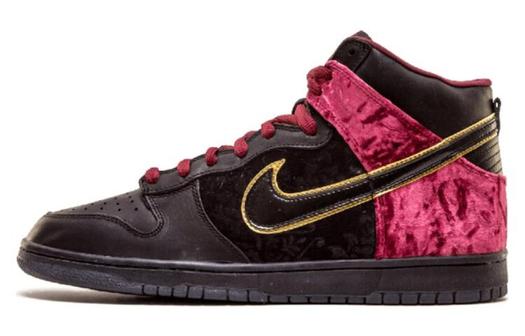 Кроссовки Nike Dunk High Premium Sb, черный/бордовый