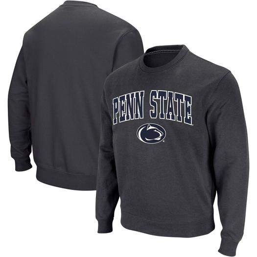 Мужской темно-серый свитшот с круглым вырезом Penn State Nittany Lions Arch & Logo Colosseum
