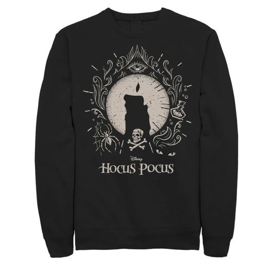 Мужской свитшот с силуэтом черного пламени Hocus Pocus Licensed Character
