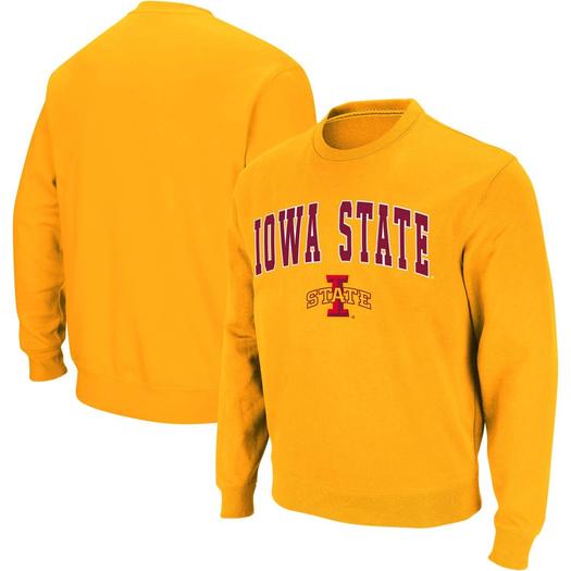 Мужской золотой свитшот с круглым вырезом с логотипом Iowa State Cyclones Colosseum