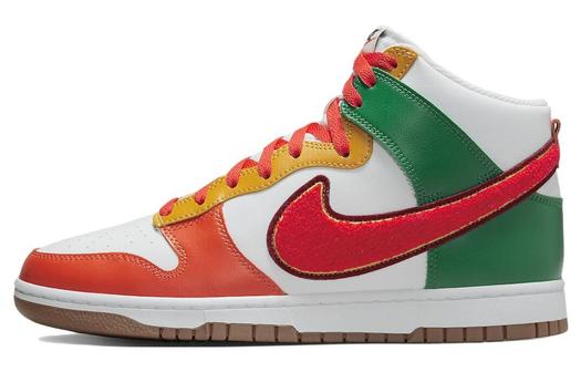 Кроссовки Nike Dunk High, белый/красный