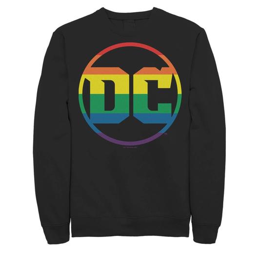 Мужской свитшот с логотипом DC Comics Rainboow слева на груди Licensed Character