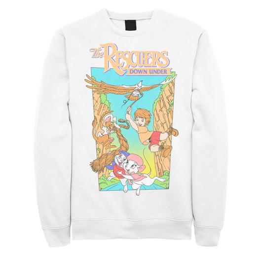 Мужской свитшот с винтажным плакатом Disney's Rescuers Down Under Cody Eagle Licensed Character