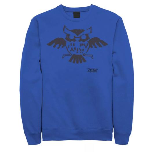 Мужской флисовый пуловер с рисунком Nintendo Legend Of Zelda Links Awakening Owl Glyph Licensed Character