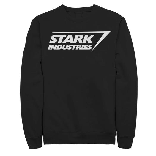 Мужской свитшот с логотипом Marvel Iron Man Stark Industries Licensed Character, черный