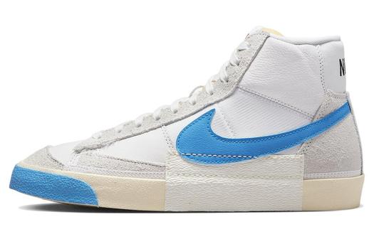 Кроссовки Nike Blazer Mid 77 Remastered, белый/голубой