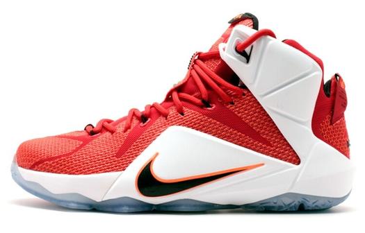 Кроссовки Nike LeBron 12, красный/белый