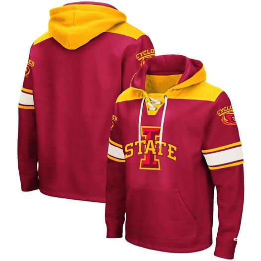 Мужской пуловер с капюшоном Cardinal Iowa State Cyclones 2.0 на шнуровке Colosseum