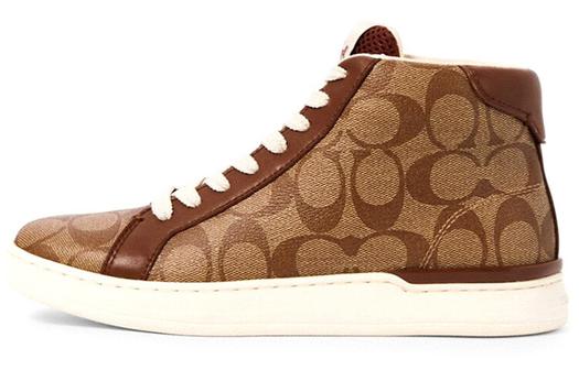 Кроссовки COACH Skateboard Shoes Men Mid-Top Brown