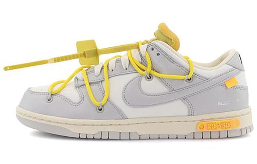 Кроссовки Nike Dunk Low Off White Lot 29 Of 50, белый/желтый