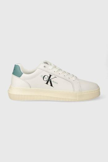 Кожаные кроссовки Chunky Capsule Monologo Calvin Klein Jeans, белый