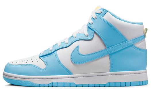 Кроссовки Nike Dunk High, голубой/белый